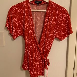 & other stories dotted wrap top